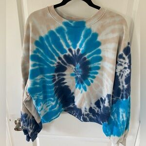 AGOLDE Balloon Sleeve Tie-Dye Sweatshirt